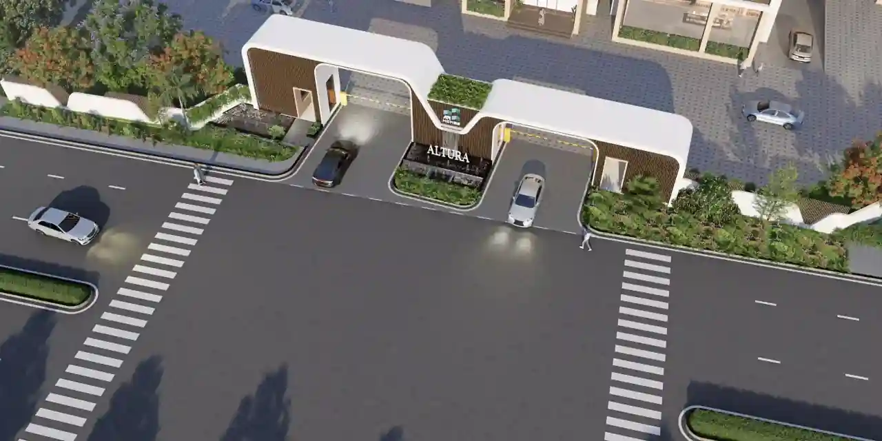 Aerial view of AR Homes Altura residential community in Kollur, Hyderabad